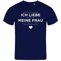 deinshirt Print-Shirt Herren T-Shirt Ich liebe es wenn meine Frau mich angeln lässt Funshirt mit Motiv von deinshirt