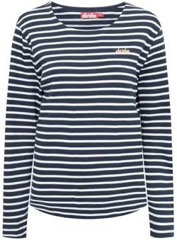 derbe Longsleeve Interstriped Women, XL, Navy/Offwhite von derbe