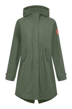 derbe Regenjacke Traveby Friese Plain Damen Grün Oliv 46 | Frauen | Regenmantel | Mesh-Futter | Kurzmantel | Hamburg von derbe