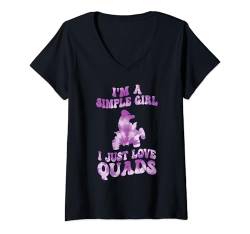 Damen I'm a simple girl I just love quads quad T-Shirt mit V-Ausschnitt von dirt bike & dirt bike girl Gift