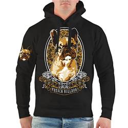 dog like a boss Herren Kapuzenpullover Hoodie Kapuzenpullover Französische Bulldogge Porträt Größe S - 4XL von dog like a boss