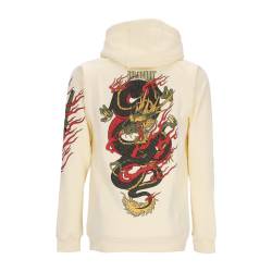 Ryu Dragon Hoodie Beige Herren Kapuzenpullover von dolly-noire