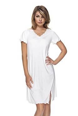 e.FEMME® Damen Nachthemd Kama 93 aus Viskose, Ecru 36 von e.FEMME