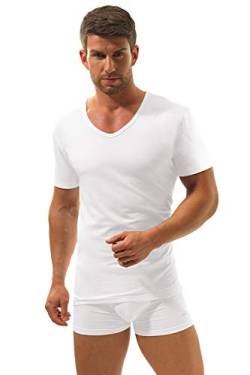 e.VIP Herren V-Shirt Business Unterhemd Hemdchen Marco 15505 aus Baumwolle + Modal, Weiß L von e.VIP