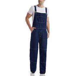 Herren Jeans Overalls Latzhose Herren Jeans Arbeit Latzhose Loose Fit Cargo Overall Größe 5XL 6XL von each women