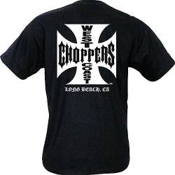 WCC West Coast Choppers T-Shirt Iron Cross Black Black T-Shirts & Hemden(Medium) von elect