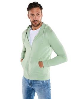 emilio adani Herren Herren Sweatjacke mit Kapuze, 36338, 36338, Hellgruen in Größe M von emilio adani