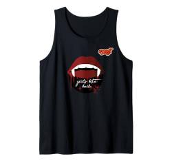 Halloween Red mouth fangs Girls bite back Tank Top von emoji