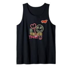 Halloween Trick or treat smiling face and evil neon effect Tank Top von emoji