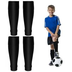 enxingo 2 Paar Fußballsocken,Fußball Stutzen Fußball-Ärmelschläuche,Elastische Atmungsaktive Fußballsocken,Trainingssocken Basketball,Laufen Socken für Kinder Erwachsene von enxingo