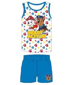 Paw Patrol Pyjama Set Kurzarm Schlafanzug Kinder Junge Pyjama Baumwolle Kurzarm98-128cm Freizeitanzug nachtwäsche (DE/NL/SE/PL, Numerisch, 104, Regular, Weiß) von eplusm