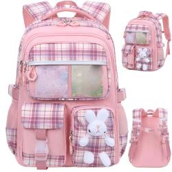 Mädchen Rucksack große Kapazität Kinder Rucksack Mehrfachpocket wasserdicht Verstellbarer Rucksack für Mädchen süße Hasen Kinderschule Rucksack Style 2 Reiseartikel von eurNhrN