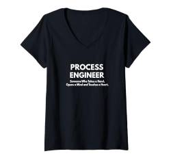 Damen Prozessingenieur T-Shirt mit V-Ausschnitt von fabrinity