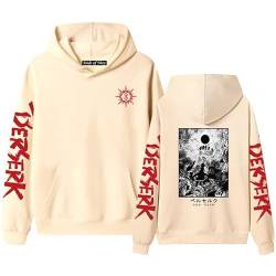 Berserk Hoodie Guts Japanisches Anime Cosplay Kostüm Cartoon Grafik bedruckter Pullover Langarm Pullover Sweatshirt für Unisex von famesale