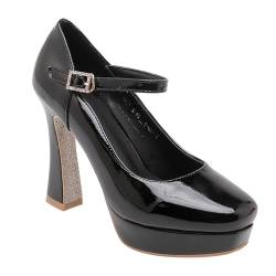 Schwarz,42 EU,Frauen 10.5Cm Block Heel Pumps, Chunky Heel Kleid Schuhe Für Frauen Pumps Für Hochzeit von fepfndb