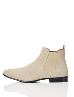 FIND Leather, Chelsea Boots, Braun (Sand), 43 EU (9 UK) von find.