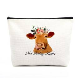 fkovcdy Western-Make-up-Tasche, Kuh-Druck, Geschenk, Western-Accessoires für Damen, Tante, Mutter, weibliches Mädchen, HeiferCow12, 9.7 x 7 von fkovcdy