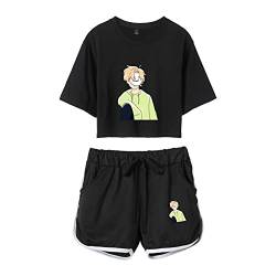 Dreamwastaken Trainingsanzug Set Neues Dream Merch Smile Kurzes T-Shirt & Shorts Lässiges zweiteiliges Set für Damen und Mädchen Harajuku Trainingsanzug von flowereyes