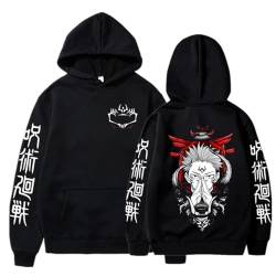 King of Curses Sukuna Hoodie Comic Jujutsu Kaisen Yuuji Itadori Bedrucktes Oberteil Jujutsu Kaisen Sukuna Sukuna Pullover Yuuji Sukuna Winter Neu Hoody Pullover von flowereyes