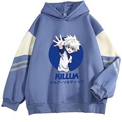 flowereyes Hunter X Hunter Hoodie Killua Hoodie Unisex Hunter X Hunter Killua Zoldyck Color Clashing Hoodie Harajuku Casual HxH Killua Zoldyck Candy Color Loose Top von flowereyes