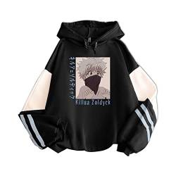 flowereyes Männer Frauen Anime Hunter x Hunter Kapuzenpullover Killua Cartoon Langarm Sweatshirt Killua Zoldyck Bedruckter Pullover Kil Hoodie von flowereyes