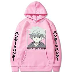 flowereyes Männer Frauen Anime Hunter x Hunter Kapuzenpullover Killua Cartoon Langarm Sweatshirt Killua Zoldyck Bedruckter Pullover Kil Hoodie von flowereyes