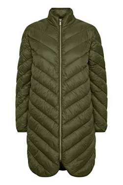 fransa FRBAPADDING Damen Steppmantel Wintermantel Winterjacke mit Stehkragen Lang Abgerundeter Saum, Größe:M, Farbe:Hedge (180515) von fransa