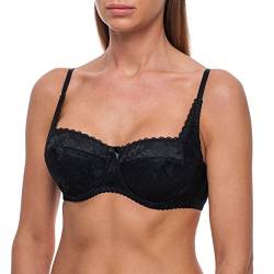 frugue Dirndl BH Damen Push Up mit Spitze Schwarz EU 80D von frugue