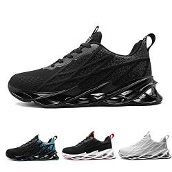 frysen Herren Mode Laufschuhe Sportschuhe Straßenlaufschuhe Sneaker Joggingschuhe Lässige Fitness Stoßdämpfung Turnschuhe Black 44 von frysen