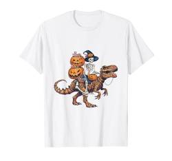 Skelett Reiten Mama Dinosaurier T Rex Halloween Kinder Jungen Herren T-Shirt von funny halloween