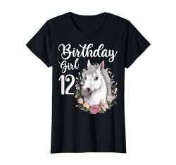 Lustiges Pferd zum 12. Geburtstag, 12 Jahre altes Mädchen, Pferdeliebhaber T-Shirt von funny horse Birthday