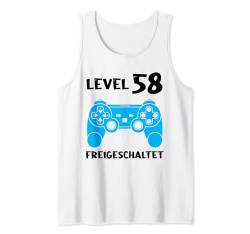 Herren Level 58 Freigeschaltet 58.Geburtstag Mann Tank Top von geburtstag & acht und fünfzig Jahre Geschenke