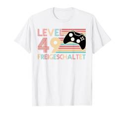 Level 49 Freigeschaltet 49.Geburtstag Mann T-Shirt von geburtstag & neuen und vierzig Jahre Geschenke