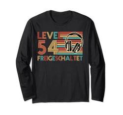 Level 54 Freigeschaltet 54.Geburtstag Mann Langarmshirt von geburtstag & vier und fünfzig Jahre Geschenke