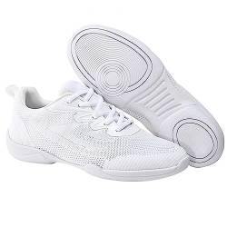 generisch Sneaker Jungs Schuhe Wettkampf-Cheerleading-Schuhe für Kinder und Erwachsene, Trainingsschuhe, atmungsaktive Mesh-Oberfläche, Bequeme weiche Sohlen Kinder Schuhen (White, 34) von generisch