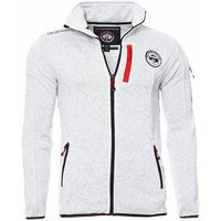 Geographical Norway Sweater Herren Pullover Uldrick meliert, Brusttasche von geographical norway