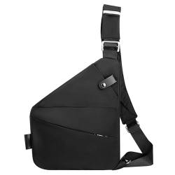 Mode -Rucksack Anti -Diebstahl -Tasche für Männer Leichtes Schlingenbeutel mehrstöckige Brustbeutel Unterarm Umhängetasche Ergonomische verstellbare Reißverschluss -Oxford -Stoff -Crossbody -Tasche, von ggtuyt