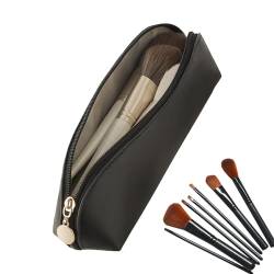 Make-up-Taschen-Organizer, Make-up-Aufbewahrungstaschen, Reise-Kulturbeutel für Damen, Handtaschen, Geldbörsen, Kosmetiktaschen für Make-up-Pinsel, Elegantes Schwarz [Pinseltasche], Refer to von gifyym