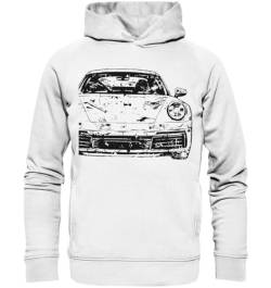 glstkrrn 992 Carrera OneLife Hoodie, Regular, Unisex, White, XS von glstkrrn