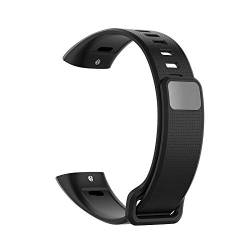 gluttonous Silikon Uhrenarmband für 2 / Band2 / -B19 / -B29 Smartwatch, Zubehör für Uhrenarmband, Schwarz von gluttonous