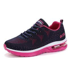 gojiang Herren Damen Laufschuhe Turnschuhe Sportschuhe Straßenlaufschuhe Sneakers Atmungsaktiv Trainer für Running Fitness Gym Outdoor Leichte-BluePink37 von gojiang