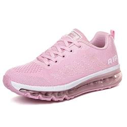 gojiang Laufschuhe Sportschuhe Herren Damen Straßenlaufschuhe Turnschuhe Modisch Atmungsaktiv rutschfest Sneakers Fitness Schuhe Purepink-38 von gojiang