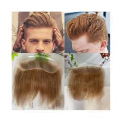 Toupet für Männer HD Unsichtbare Lace Front Haaransatz 6" Echthaar Herren Toupet Europäisches Haarsystem 4cmx18cm V-Form Französische Lace Frontal PU Rückseite Haaransatz Haarteil Männer Haarersatzsys von guiling-1986