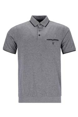 hajo H Poloshirt Bund Stay FreshFeinpique schwarz - 4XL von hajo