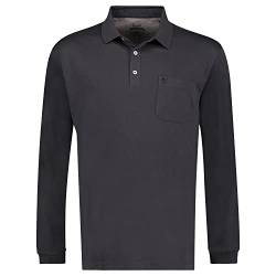 hajo Langärmliges Herren Polo Shirt 'Stay Fresh Soft Knit in Übergrößen 3XL bis 6XL - Farbe: schwarz, Größe:6XL von hajo