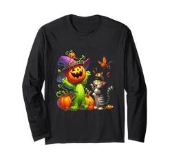 Halloween Katzen, lustige Katze Halloween für Frauen Männer Langarmshirt von halloween Tees for women boys