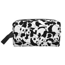 hansgo Make-up-Tasche, Panda-Kulturbeutel, tragbar, Reise-Wasch-Aufbewahrungstasche mit Reißverschluss, wasserdicht, Kosmetiktasche, Zubehör-Organizer, Yoga-Panda von hansgo