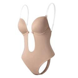 harayaa Frauen Deep Bodysuit U Plunge Bügel BH für Brautkleider, Hautfarbe, m von harayaa