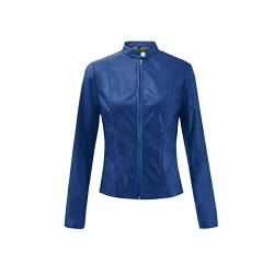 hehiy Classique Zip Up Veste en Cuir Véritable Dames Semi-équipée en Peau d'agneau Manteau Leder Jacken FüR Damen Bomberjacke Gesteppt Damen Lang Winterjacke Damen Kurz Leder S - 5Xl von hehiy