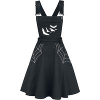Hell Bunny - Gothic Kurzes Kleid - Miss Muffet Pinafore Dress - XS bis 3XL - für Damen - Größe XS - schwarz von hell bunny
